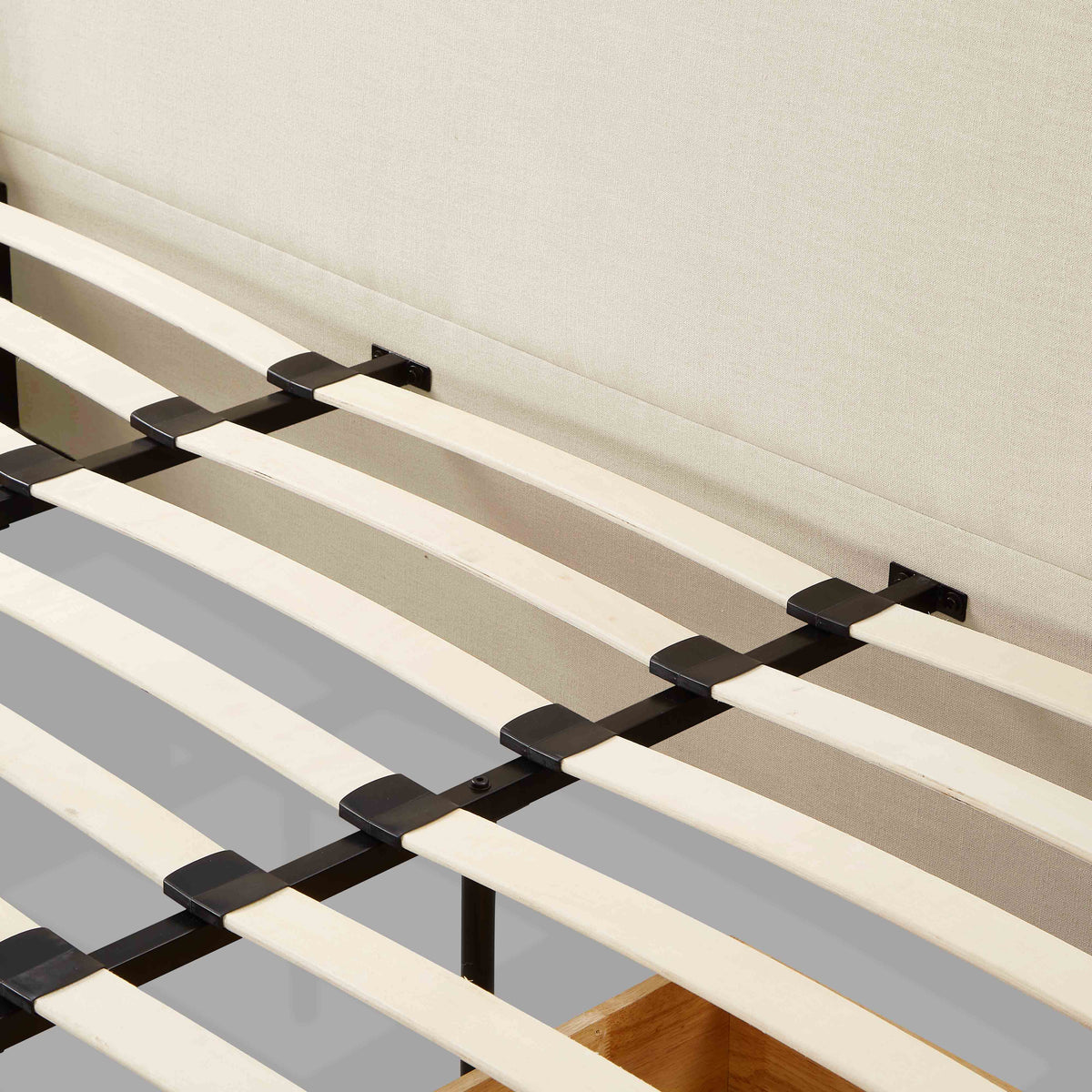 Corey Upcycled Performance Linen Storage Bed - Cream / Queen