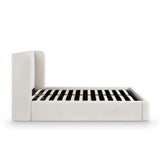 Harmony Performance Chenille Storage Bed - Cream / Queen