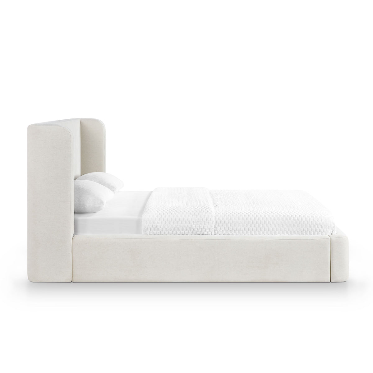 Harmony Performance Chenille Storage Bed - Cream / Queen