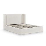 Harmony Performance Chenille Storage Bed - Cream / Queen