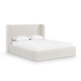 Harmony Performance Chenille Storage Bed - Cream / Queen