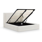 Harmony Performance Chenille Storage Bed - Cream / Queen