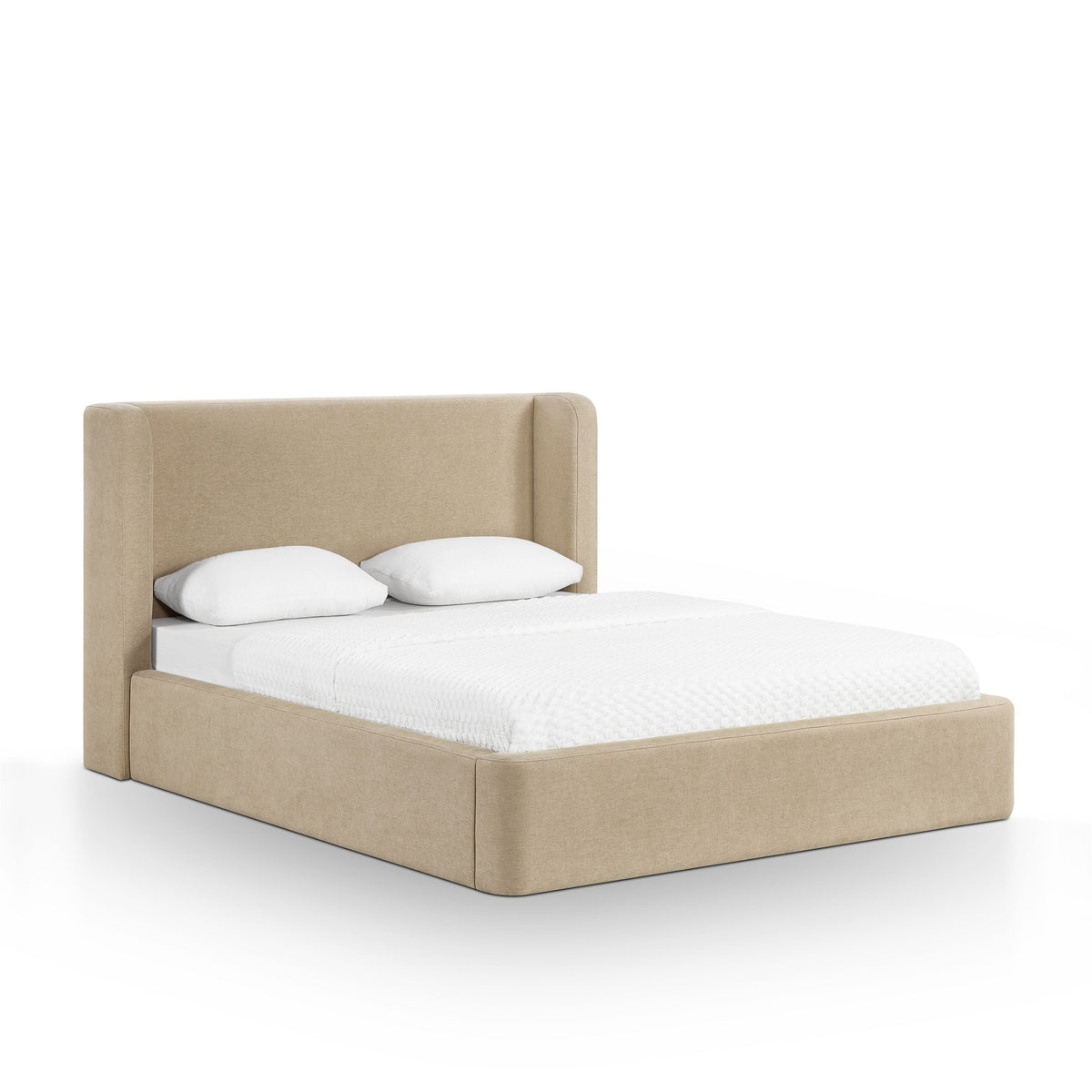 Harmony Performance Chenille Storage Bed - Tan / Queen