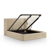 Harmony Performance Chenille Storage Bed - Tan / Queen