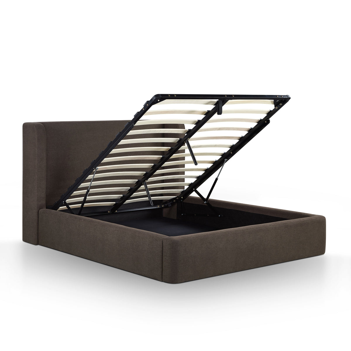 Harmony Performance Chenille Storage Bed - Chocolate Brown / Queen