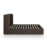 Harmony Performance Chenille Storage Bed - Chocolate Brown / Queen