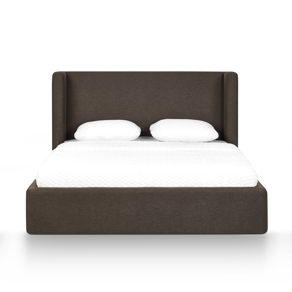 Harmony Performance Chenille Storage Bed - Chocolate Brown / Queen