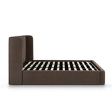 Harmony Performance Chenille Storage Bed - Chocolate Brown / King