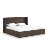 Harmony Performance Chenille Storage Bed - Chocolate Brown / King