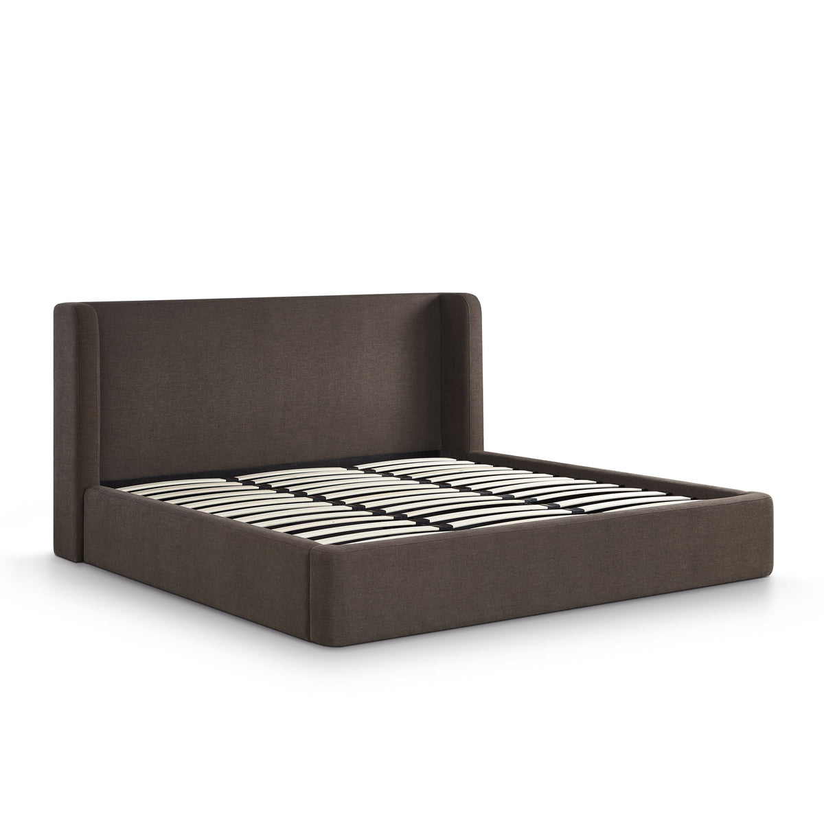Harmony Performance Chenille Storage Bed - Chocolate Brown / King