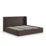 Harmony Performance Chenille Storage Bed - Chocolate Brown / King