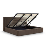 Harmony Performance Chenille Storage Bed - Chocolate Brown / King