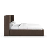 Harmony Performance Chenille Storage Bed - Chocolate Brown / King