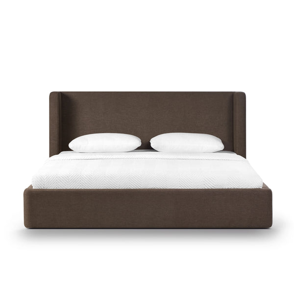 Harmony Performance Chenille Storage Bed - Chocolate Brown / King
