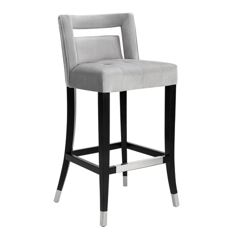 Hart Performance Velvet Stool - Grey / Counter Height