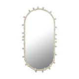 Bubbles Ivory Oval Wall Mirror (17"X31.5"-22.6"X42") - Large