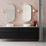 Bubbles Ivory Oval Wall Mirror (17"X31.5"-22.6"X42") - Large