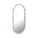 Bubbles Ivory Oval Wall Mirror (17"X31.5"-22.6"X42") - Large