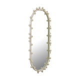 Bubbles Ivory Oval Wall Mirror (17"X31.5"-22.6"X42") - Large