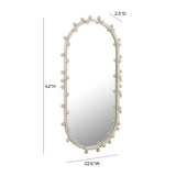 Bubbles Ivory Oval Wall Mirror (17"X31.5"-22.6"X42") - Large