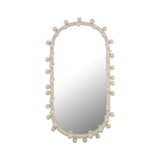 Bubbles Ivory Oval Wall Mirror (17"X31.5"-22.6"X42") - Small