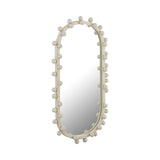 Bubbles Ivory Oval Wall Mirror (17"X31.5"-22.6"X42") - Small