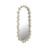 Bubbles Ivory Oval Wall Mirror (17"X31.5"-22.6"X42") - Small