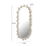 Bubbles Ivory Oval Wall Mirror (17"X31.5"-22.6"X42") - Small