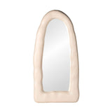 Kaia 32"X64" Cream Textured Small Floor Mirror
