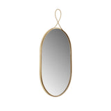 Ravina 20"X38" Braided Brass Oval Wall Mirror