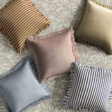 Alessia 20.5" Distressed Velvet Square Throw Pillow - Blue