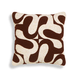 Bonney 20" Boucle Square Throw Pillow Cover - Brown / With Insert
