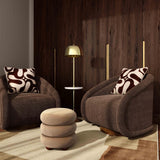 Bonney 20" Boucle Square Throw Pillow Cover - Brown / With Insert