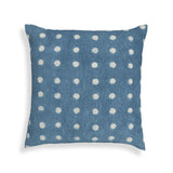 Indigo Dots 20" Cotton Square Throw Pillow Cover - With Insert
