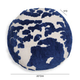 Coast 20" Tufted Round Throw Pillow - Blue
