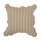 Striped 20" Linen Throw Pillow - Earthy Brown / With Insert