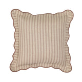 Striped 20" Linen Throw Pillow - Rose Taupe / With Insert