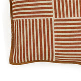 Kora 20" Cotton Jute Contract-Grade Throw Pillow - Terracotta / Pillow Cover Only