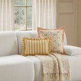 Dolce 20" Blush Pink Natural Cotton Throw Pillow - With Insert
