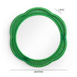 Zeva 26.6" Round Wall Mirror - Green
