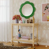 Zeva 26.6" Round Wall Mirror - Green