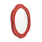 Zeva 26.6" Round Wall Mirror - Red