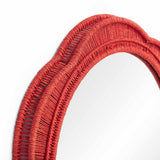 Zeva 26.6" Round Wall Mirror - Red