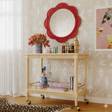 Zeva 26.6" Round Wall Mirror - Red