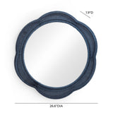 Zeva 26.6" Round Wall Mirror - Blue
