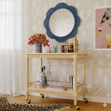 Zeva 26.6" Round Wall Mirror - Blue