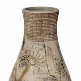 Earthenware Floral Pattern Vase