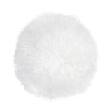 New Zealand 16" Sheepskin Round Throw Pillow - White