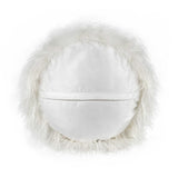 New Zealand 16" Sheepskin Round Throw Pillow - White