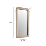 Heidi 43"X78" Upholstered Oversized Floor Mirror - Honey